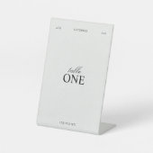 Elegant, Personalized Table Numbers Reclamebord Met Voetstuk (Voorkant)