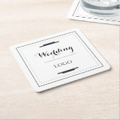 Elegant Personalized Wedding Custom Modern Gift Kartonnen Onderzetters (Schuin)