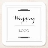 Elegant Personalized Wedding Custom Modern Gift Kartonnen Onderzetters (Voorkant)