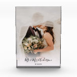 Elegant Personalized Wedding Fotoblokken<br><div class="desc">Dit elegante fotoblok is het perfecte geschenk voor elke nieuwe wiet,  met een foto van hun trouwdag en hun familienaam en datum van hun bruiloft.</div>