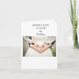 Elegant Personalized Wedding Invitation Kaart