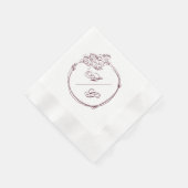 Elegant Personalized Wedding Napkin Servet (Hoek)