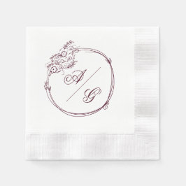 Elegant Personalized Wedding Napkin Servet