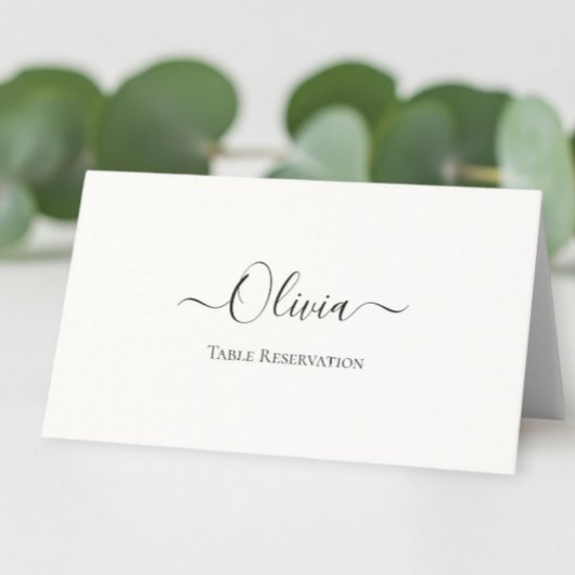 Elegant Personalized Wedding Place Card –  Simple  Afsprakenkaart