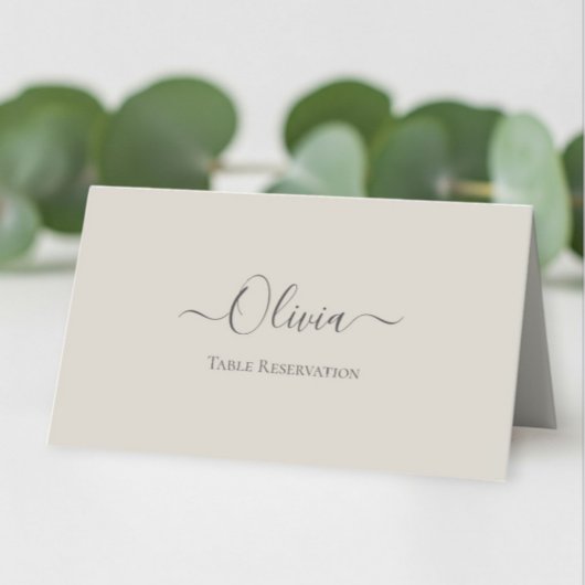 Elegant Personalized Wedding Place Card – Simple Plaatskaartje