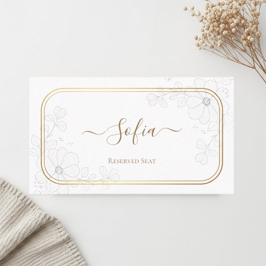 Elegant personalized wedding placeholder. Custom Plaatskaartje