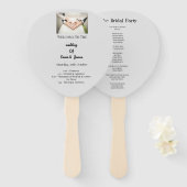 Elegant Personalized Wedding Program Handfans Handwaaier (Voorkant en achterkant)