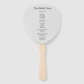 Elegant Personalized Wedding Program Handfans Handwaaier (Achterkant)