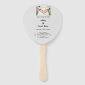 Elegant Personalized Wedding Program Handfans Handwaaier (Voorkant)