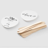 Elegant Personalized White wedding Handwaaier (Niet-gemonteerd)