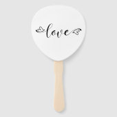 Elegant Personalized White wedding Handwaaier (Achterkant)