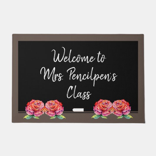 Elegant persoonlijk aangesteld docent klassroom we deurmat (Voorkant)