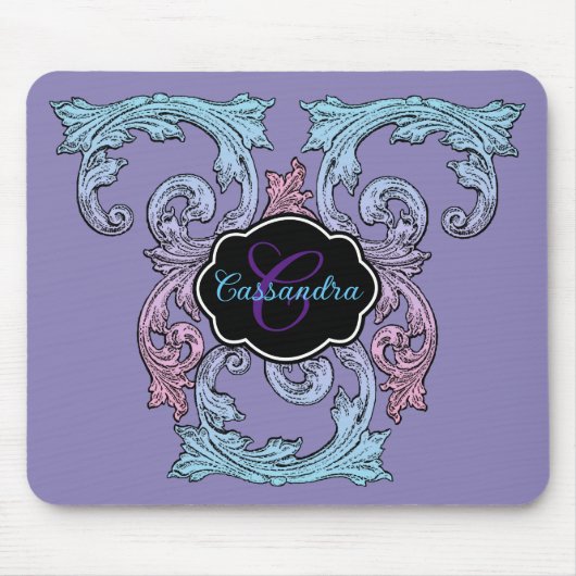 Elegant, , persoonlijk aanpasbaar  Victoriaans Muismat (Voorkant)