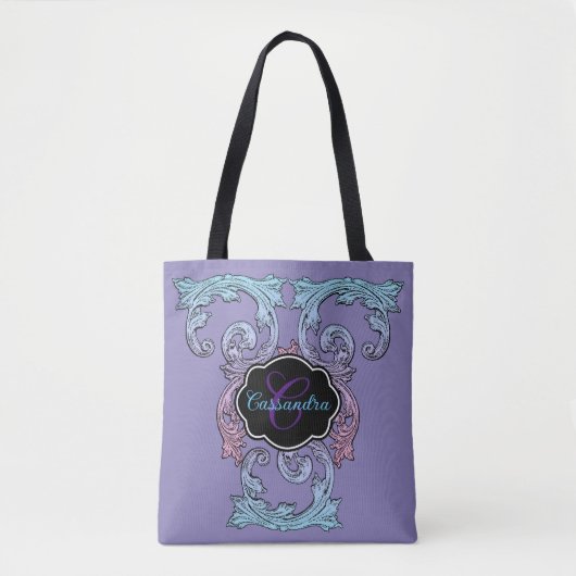Elegant, , persoonlijk aanpasbaar  Victoriaans Tote Bag (Voorkant)