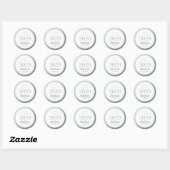 Elegant persoonlijk Afstuderen Faux Silver Foil Ronde Sticker (Vel)