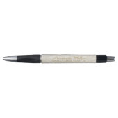 Elegant, persoonlijk beige en Linen Swirl Patroon Pen (Voorkant)