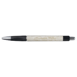 Elegant, persoonlijk beige en Linen Swirl Patroon Pen