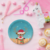 Elegant persoonlijk Bord met kerstpapier voor kers (Feest)