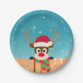 Elegant persoonlijk Bord met kerstpapier voor kers (Voorkant)