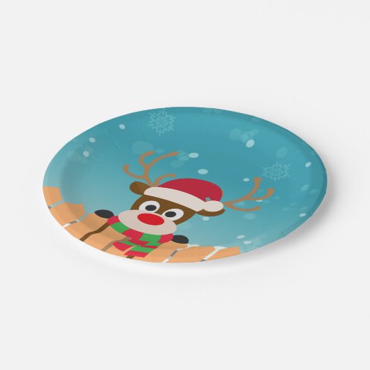 Elegant persoonlijk Bord met kerstpapier voor kers (Gekanteld)