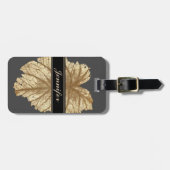 Elegant persoonlijk gepersonaliseerd Faux Gold Sil Bagagelabel (Voorkant horizontaal)