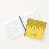Elegant persoonlijk Glitter Effect Sparkles Notitieboek (Binnen)