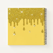 Elegant persoonlijk Glitter Effect Sparkles Notitieboek (Achterkant)