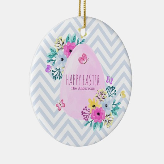 Elegant Persoonlijk Happy Easter Ceramic Ornament (Rechts)