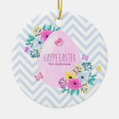 Elegant Persoonlijk Happy Easter Ceramic Ornament (Voorkant)