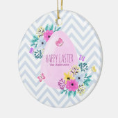 Elegant Persoonlijk Happy Easter Ceramic Ornament (Links)