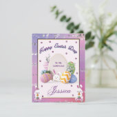 Elegant, persoonlijk, Happy Easter Day Holid Feestdagenkaart (Staand voorkant)