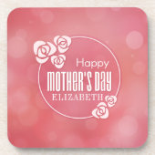 Elegant Persoonlijk Happy Moederdag | ONDERZETTER (Voorkant)