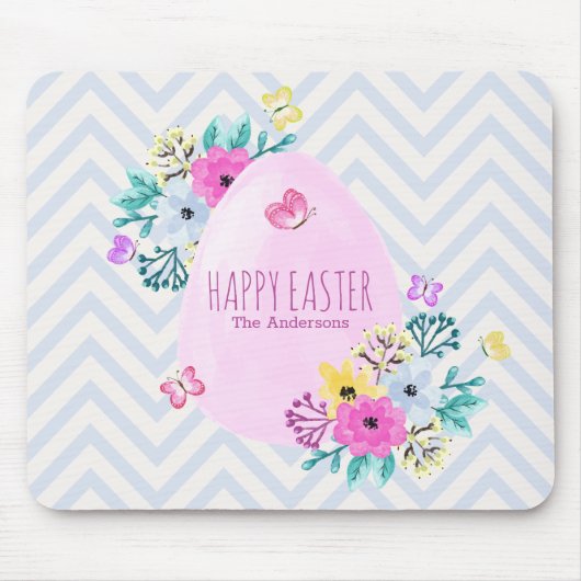 Elegant persoonlijk Happy Pasen | Mousepad Muismat (Voorkant)