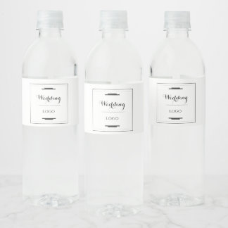 Elegant Persoonlijk Huwelijk  Aangepast Modern Ges Waterfles Etiket