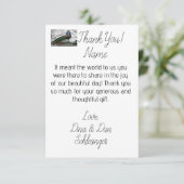 Elegant persoonlijk huwelijk bedankt kaarten (Staand voorkant)