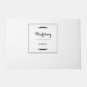 Elegant Persoonlijk Huwelijk Maat Geschenk Modern Deurmat (Voorkant)