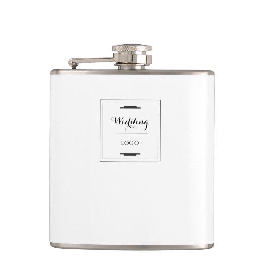 Elegant Persoonlijk Huwelijk Maat Geschenk Modern Heupfles (Voorkant)