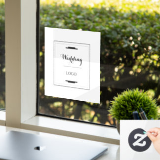 Elegant Persoonlijk Huwelijk  Maat Geschenk Modern Raamsticker