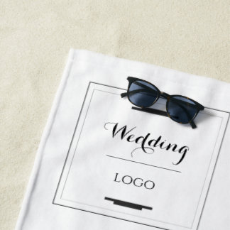 Elegant Persoonlijk Huwelijk  Maat Geschenk Modern Strandlaken