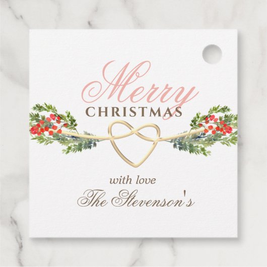 Elegant persoonlijk kerstcadeau-Label Bedankjes Labels (Achterkant)