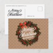 Elegant persoonlijk kerstfeest | BRIEFKAART (Voorkant / Achterkant)