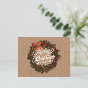Elegant persoonlijk kerstfeest BRIEFKAART
