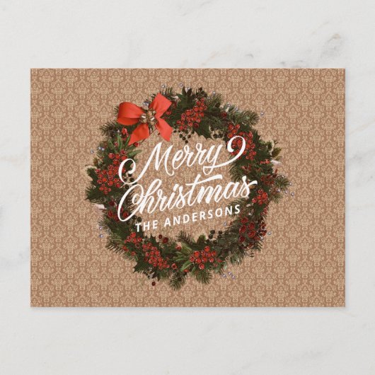 Elegant persoonlijk kerstfeest | BRIEFKAART (Voorkant)