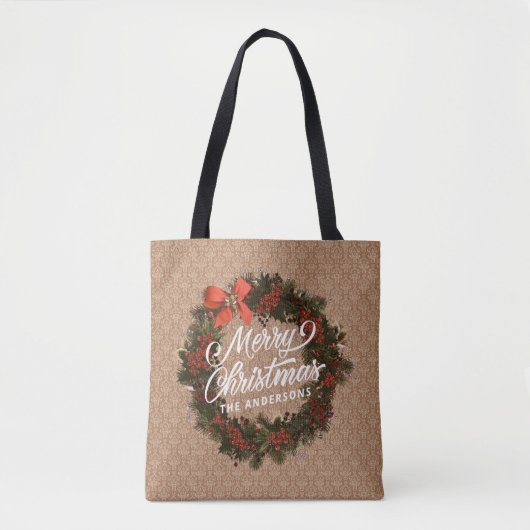 Elegant persoonlijk kerstgeschut | CANVAS TAS (Voorkant)