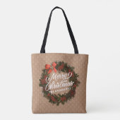 Elegant persoonlijk kerstgeschut | CANVAS TAS (Achterkant)