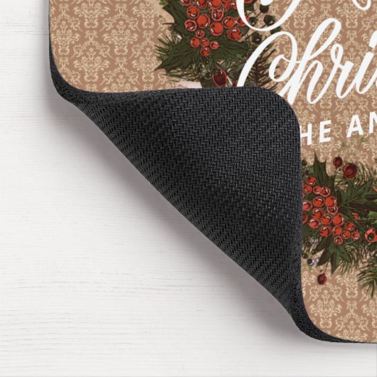Elegant persoonlijk kerstgeschut | Mousepad Muismat (Hoek)