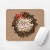 Elegant persoonlijk kerstgeschut | Mousepad Muismat (Met muis)