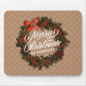 Elegant persoonlijk kerstgeschut | Mousepad Muismat (Voorkant)