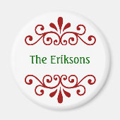 Elegant persoonlijk kerstmagneet magneet (Voorkant)