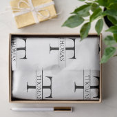 Elegant Persoonlijk Monogram Aangepaste Naam Patro Tissuepapier (Geschenk)